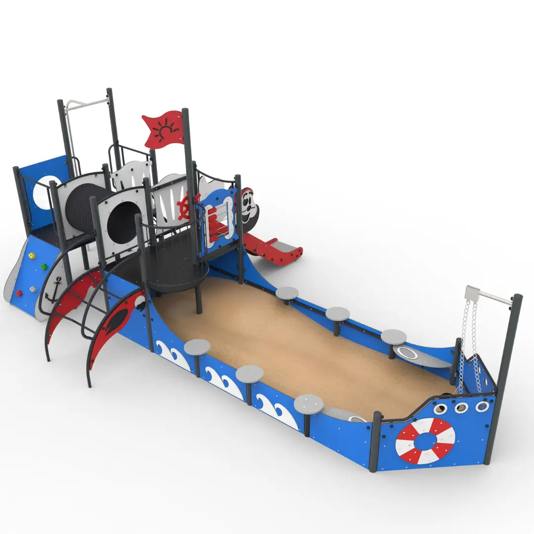 sandkasse med havtema piratbåd sørøverskib