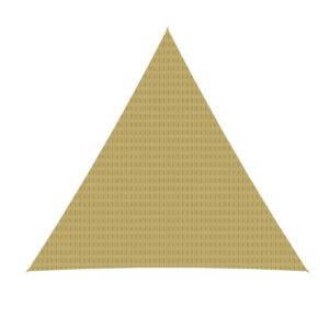 HDPE trekantet solsejl 4,2x4,2x4,2 m m. beslag