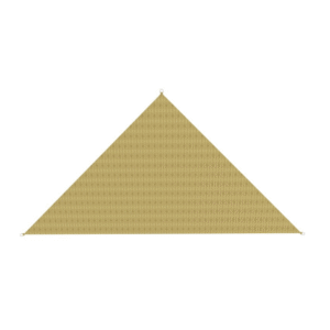 HDPE trekantet solsejl 2,54x2,54x3,6m m. beslag