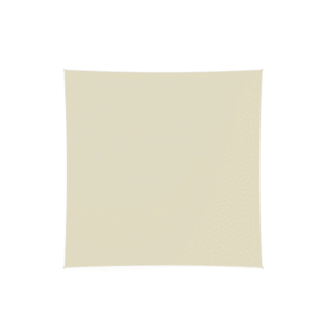 PE kvadratisk solsejl 3,6x3,6 m m. beslag