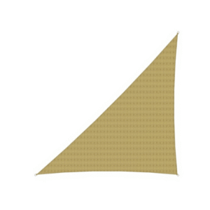 HDPE retvinklet solsejl, 3x3x4,2 m m. beslag