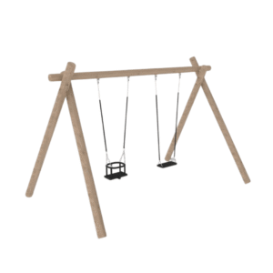 Gynge med baby- og sikkerhedssæde