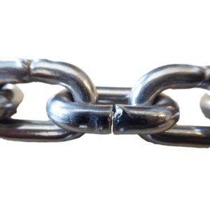 Rustfrit stål kædeled, åbent